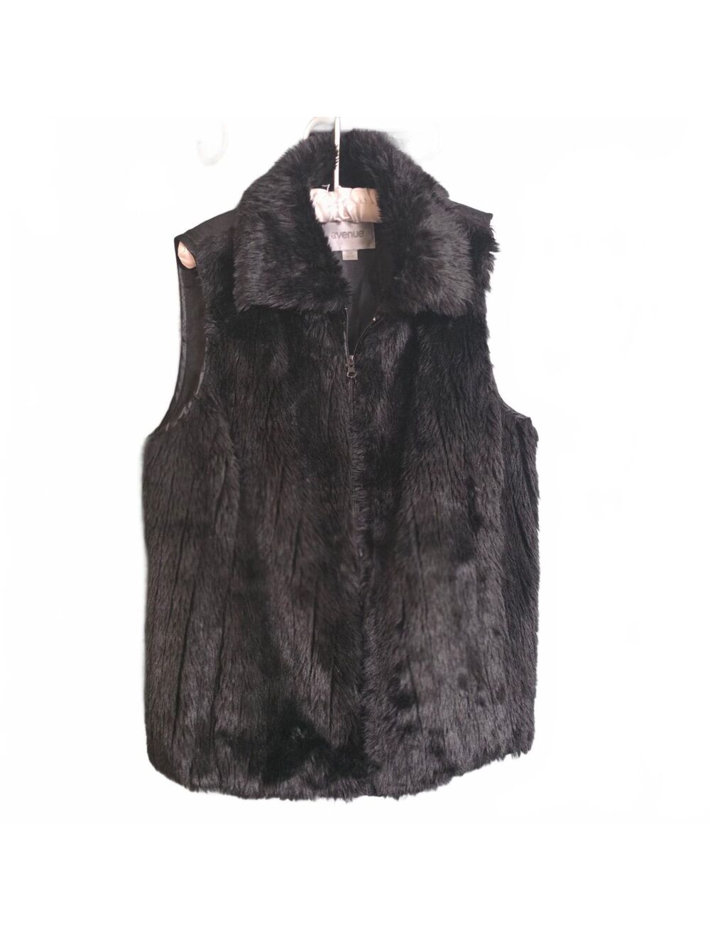 Vintage Wmn's 18/20 Avenue black faux fur vest